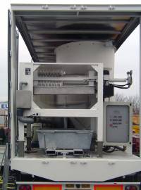 Filtro prensa montado sobre camión