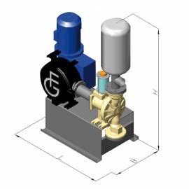 Pompe à piston-membrane